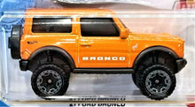 Load image into Gallery viewer, Hot Wheels 2021 Ford Bronco Orange #100 Then & Now 3/10 New Long Card