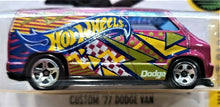 Load image into Gallery viewer, Hot Wheels 2016 Custom '77 Dodge Van Magenta #197 HW Art Cars 7/10 New