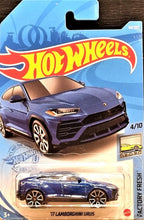 Load image into Gallery viewer, Hot Wheels 2021 '17 Lamborghini Urus Blue #64 Factory Fresh 4/10 New Long Card