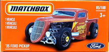 Load image into Gallery viewer, Matchbox 2021 '35 Ford Coupe Brick Red MBX Showroom #85/100 New Sealed Box