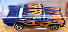 Load image into Gallery viewer, Hot Wheels 2019 '57 Chevy Dark Blue #9 HW Flames 6/10 New Long Card