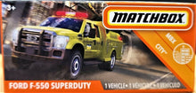 Load image into Gallery viewer, Matchbox 2020 Ford F-550 Super Duty Bright Yellow #22 MBX City New Sealed Box