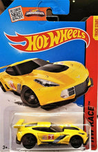 Load image into Gallery viewer, Hot Wheels 2015 Corvette C7.R Yellow #155 HW Race World Race 10/10 New Long Card