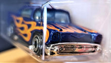 Load image into Gallery viewer, Hot Wheels 2019 '57 Chevy Dark Blue #9 HW Flames 6/10 New Long Card