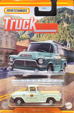 Load image into Gallery viewer, Matchbox 2021 '57 GMC Stepside Mint Green Truck Series #12/12 New Long card