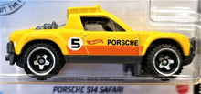 Load image into Gallery viewer, Hot Wheels 2020 Porsche 914 Safari Yellow #242 Nightburnerz 4/10 New Long Card