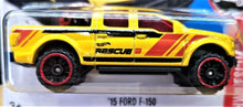 Load image into Gallery viewer, Hot Wheels 2017 '15 Ford F-150 Yellow #65 HW Rescue 10/10 New