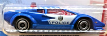 Load image into Gallery viewer, Hot Wheels 2019 Lamborghini Countach Police Car Blue #142 HW Rescue 2/10 New