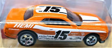 Load image into Gallery viewer, Hot Wheels 2018 '15 Dodge Challenger SRT Orange 50th Anniversary Throwback 10/10