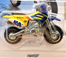 Load image into Gallery viewer, Hot Wheels 2020 HW450F Motorbike Yellow #28 Baja Blazers 8/10 New Long Card
