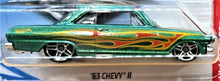 Load image into Gallery viewer, Hot Wheels 2018 '63 Chevy II Green #110 HW Flames 9/10 New
