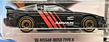 Load image into Gallery viewer, Hot Wheels 2018 '96 Nissan 180SX Type X Black #91 Nightburnerz 7/10 New