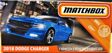 Load image into Gallery viewer, Matchbox 2020 2018 Dodge Charger Blue #15 MBX City New Sealed Box