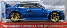 Load image into Gallery viewer, Hot Wheels 2020 '98 Subaru Impreza 22B STI-Version Blue Modern Classics 2/5 New
