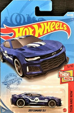 Load image into Gallery viewer, Hot Wheels 2021 2017 Camaro ZL1 Blue #154 Then & Now 5/10 New Long Card