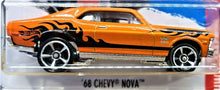 Load image into Gallery viewer, Hot Wheels 2017 '68 Chevy Nova Orange #61 HW Flames 1/10 New
