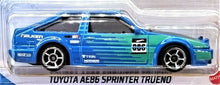 Load image into Gallery viewer, Hot Wheels 2021 Toyota AE86 Sprinter Trueno Blue #31 HW Drift 1/5 New Long Card