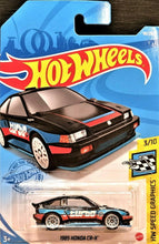 Load image into Gallery viewer, Hot Wheels 2021 1985 Honda CR-X Black #90 HW Speed Graphics 3/10 New Long Card