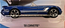 Load image into Gallery viewer, Hot Wheels 2018 '55 Corvette Blue #192 Then and Now 3/10 New