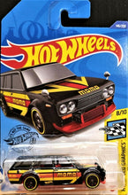 Load image into Gallery viewer, Hot Wheels 2020 Datsun Bluebird Wagon (510 Black #146 HW Speed Graphics 8/10 New