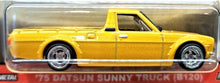 Load image into Gallery viewer, Hot Wheels 2020 '75 Datsun Sunny Truck (B120) Yellow Japan Historics 3 4/5 New