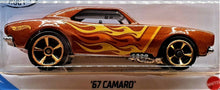 Load image into Gallery viewer, Hot Wheels 2020 '67 Camaro Copper #231 HW Flames 4/10 New Long Card
