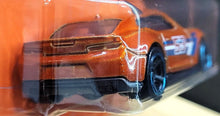 Load image into Gallery viewer, Hot Wheels 2021 '18 Camaro SS Orange & Blue Series 3/6 New Long Card