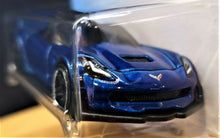 Load image into Gallery viewer, Hot Wheels 2018 Corvette C7 Z06 Convertible Dark Blue #5 Factory Fresh 9/10 New