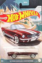 Load image into Gallery viewer, Hot Wheels 2021 '65 Ford Mustang Convertible Maroon Hot Wheels Convertibles 1/10