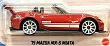 Load image into Gallery viewer, Hot Wheels 2021 '15 Mazda MX-5 Miata Red #129 Then & Now 4/10 New Long Card
