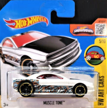 Load image into Gallery viewer, Hot Wheels 2016 Muscle Tone White #195 HW Art Cars 5/10 New