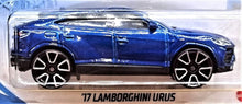 Load image into Gallery viewer, Hot Wheels 2021 '17 Lamborghini Urus Blue #64 Factory Fresh 4/10 New Long Card