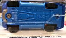 Load image into Gallery viewer, Hot Wheels 2019 Lamborghini Countach Police Car Blue #142 HW Rescue 2/10 New