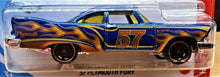 Load image into Gallery viewer, Hot Wheels 2020 '57 Plymouth Fury Blue #168 HW Flames 2/10 New Long Card