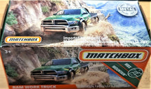 Load image into Gallery viewer, Matchbox 2020 RAM Work Truck Green #77 MBX Mountain New Sealed Box