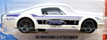Load image into Gallery viewer, Hot Wheels 2019 '65 Mustang 2+2 Fastback Matte White #72 Muscle Mania 8/10 New