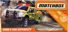 Load image into Gallery viewer, Matchbox 2020 Ford F-550 Super Duty Bright Yellow #22 MBX City New Sealed Box