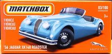 Load image into Gallery viewer, Matchbox 2021 '56 Jaguar XK140 Roadster Light Blue MBX Showroom #83/100 New