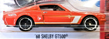 Load image into Gallery viewer, Hot Wheels 2016 '68 Shelby GT500 Orange #105 THEN and NOW Series 5/10 New