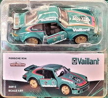 Load image into Gallery viewer, Majorette 2020 Porsche 934 Mint Green #269 Vintage Deluxe Cars New Long Card