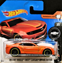 Load image into Gallery viewer, Hot Wheels 2017 2013 Chevy Camaro Special Edition Orange #246 Camaro Fifty 3/5