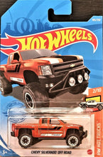 Load image into Gallery viewer, Hot Wheels 2021 Chevy Silverado Off Road Dark Orange #185 HW Hot Trucks 2/10 New