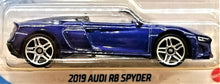 Load image into Gallery viewer, Hot Wheels 2021 2019 Audi R8 Spyder Blue #211 HW Exotics 4/10 New Long Card