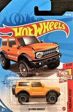 Load image into Gallery viewer, Hot Wheels 2021 Ford Bronco Orange #100 Then & Now 3/10 New Long Card