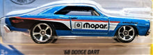 Load image into Gallery viewer, Hot Wheels 2020 '68 Dodge Dart Blue #70 HW Speed Graphics 5/10 New Long Card