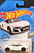 Load image into Gallery viewer, Hot Wheels 2020 2019 Audi R8 Spyder White #175 Factory Fresh 1/10 New Long Card