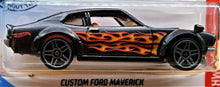 Load image into Gallery viewer, Hot Wheels 2020 Custom Ford Maverick Matt Black #142 HW Flames 9/10 New
