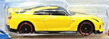 Load image into Gallery viewer, Hot Wheels 2021 '17 Nissan GT-R R35 Yellow #79 Then & Now 2/10 New Long Card