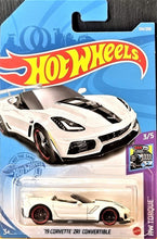 Load image into Gallery viewer, Hot Wheels 2021 '19 Corvette ZR1 Convertible White #134 HW Torque 3/5 New