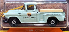 Load image into Gallery viewer, Matchbox 2021 '57 GMC Stepside Mint Green Truck Series #12/12 New Long card